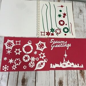 Vintage Christmas Window Cling Decorations Holiday 1980s